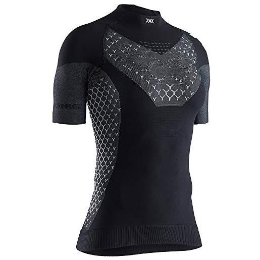 X-Bionic twyce 4.0 run shirt short sleeve women, donna, opal black/arctic white, m