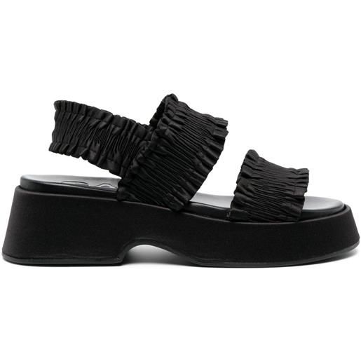 GANNI sandali con suola rialzata - nero