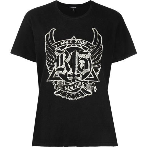 R13 t-shirt con stampa grafica - nero