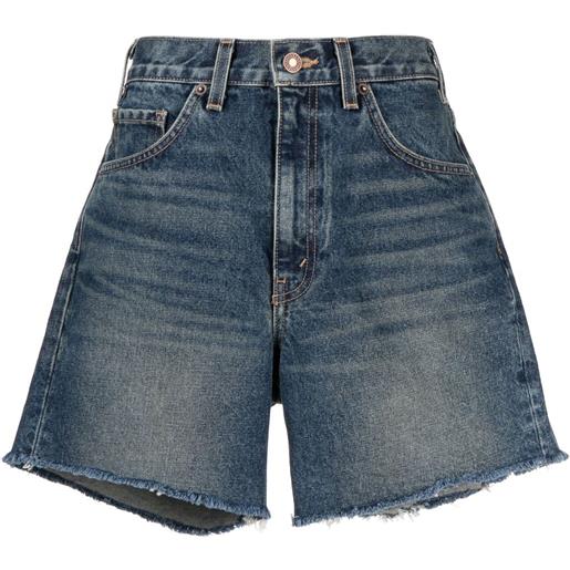 Nili Lotan shorts denim a vita alta - blu