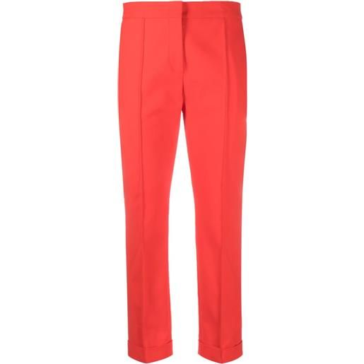 Moschino pantaloni sartoriali crop - rosso