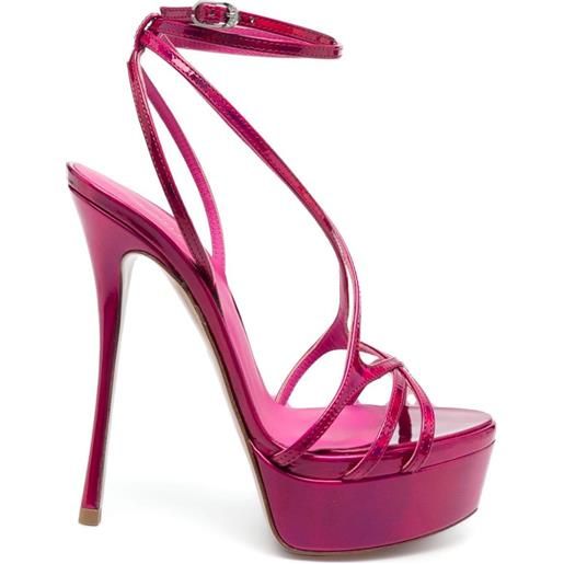 Le Silla sandali con plateau a punta aperta - rosa
