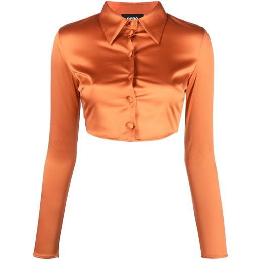 Gcds t-shirt crop - arancione