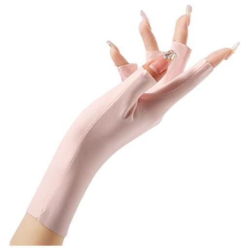 ZLXFT guanti con protezione uv, guanti per unghie, guanti anti uv, guanti di protezione uv guanti senza dita, proteggere le mani per nail art asciugatura gel smalto per unghie
