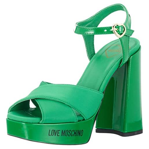 Love Moschino ja1605cg1gim1, sandali, donna, verde, 41 eu