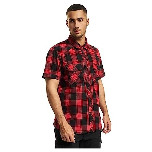 Brandit Brandit checkshirt halfsleeve, camicia elegante uomo, rosso (red/black), xxl