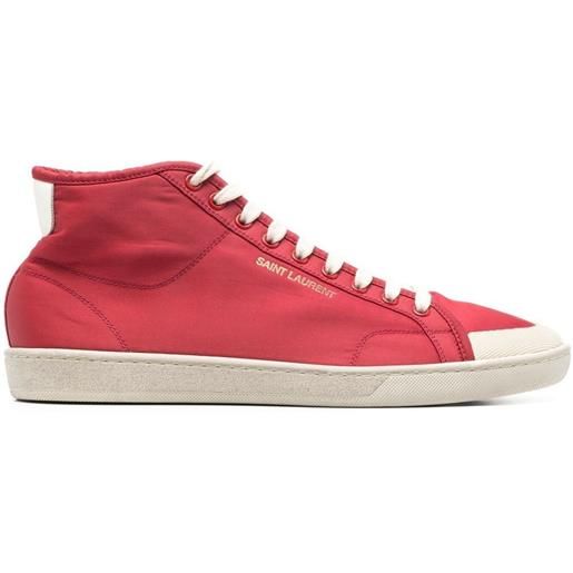 Saint Laurent sneakers alte con stampa - rosso