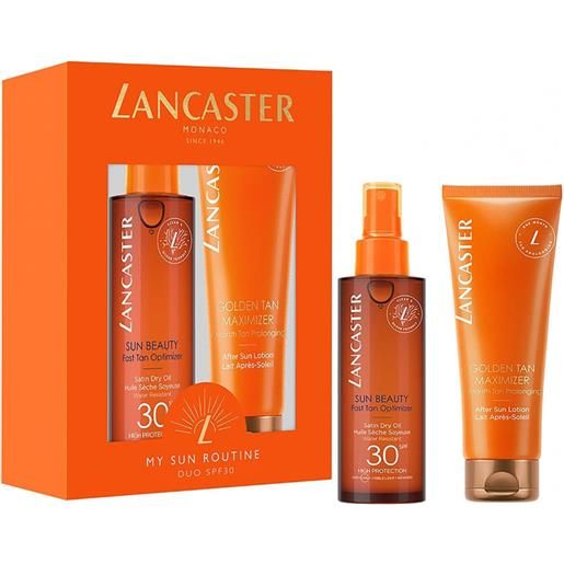 Lancaster - my sun routine - sun beauty satin dry oil spf30 150 ml + golden tan maximizer after sun lotion 125 ml