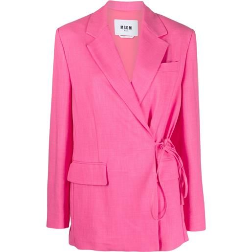 MSGM blazer coarse a portafoglio - rosa