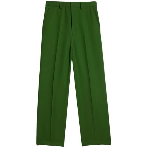 AMI Paris pantaloni a gamba ampia - verde