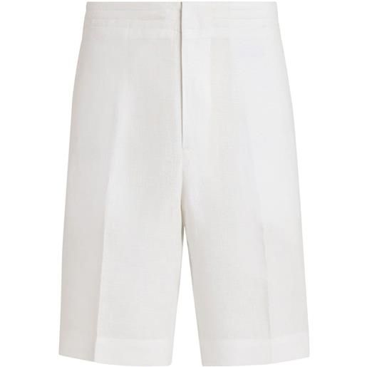 Zegna shorts a vita media - bianco