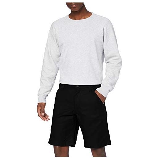 Carhartt, pantaloni corti da lavoro serie rugged professional™ in cotone rugged flex®, relaxed fit uomo, nero, w38