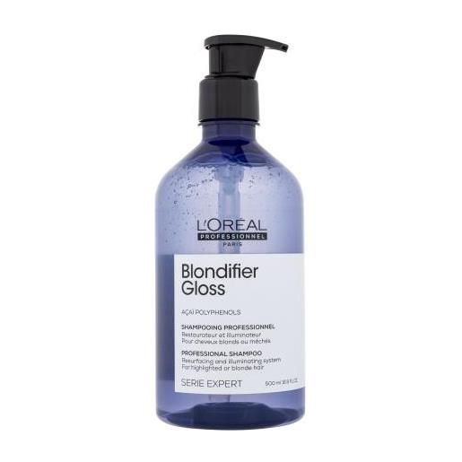 L'Oréal Professionnel blondifier gloss professional shampoo 500 ml shampoo illuminante per capelli biondi per donna
