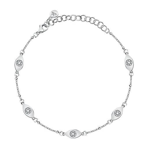 Morellato passioni cavigliera donna capsule collection in acciaio, cristalli - saun28