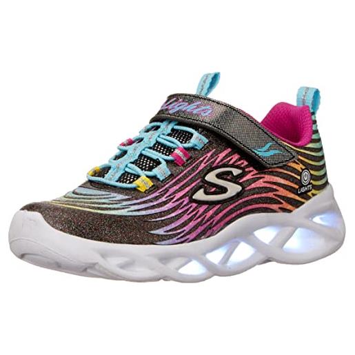 Skechers twisty brights-mystical bliss, scarpe da ginnastica bambine e ragazze, nero black multi mesh, 27 eu