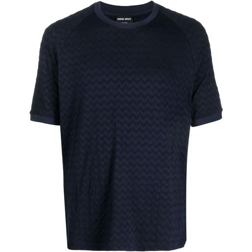 Giorgio Armani t-shirt con scollo rotondo - blu