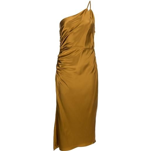 Michelle Mason abito con arricciatura - oro