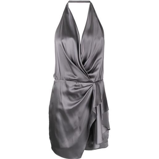 Michelle Mason abito con arricciatura - grigio