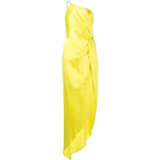 Michelle Mason abito monospalla con nodo - giallo