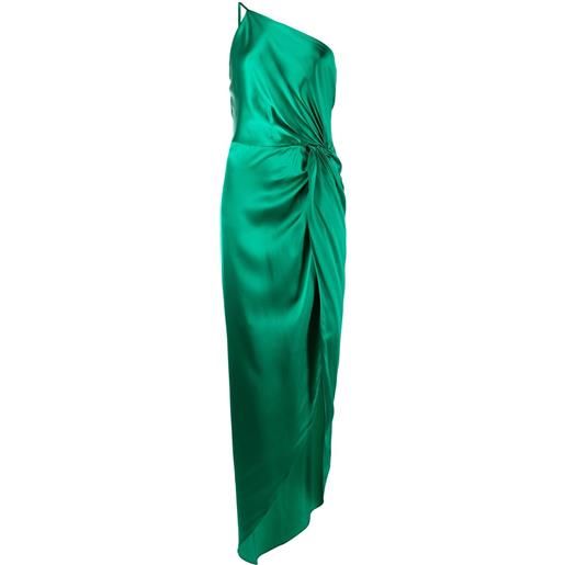 Michelle Mason abito da sera monospalla - verde