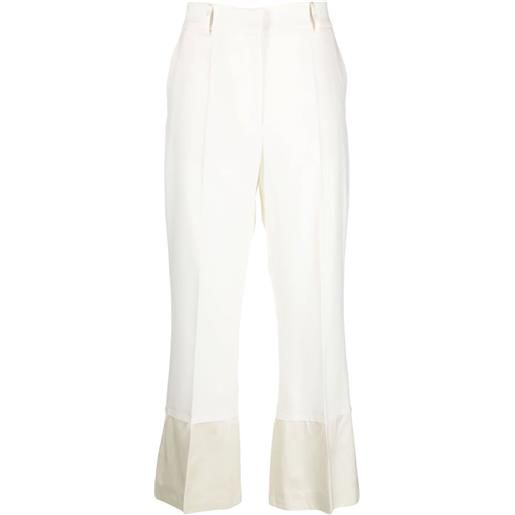 Wales Bonner pantaloni dritti harmony - bianco