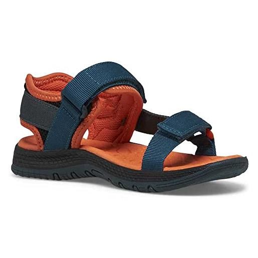 Merrell kahuna web, sandalo sportivo, verde nero arancione, 29 eu