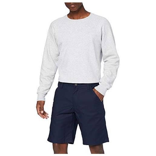 Carhartt, pantaloni corti da lavoro serie rugged professional™ in cotone rugged flex®, relaxed fit uomo, blu navy, w34