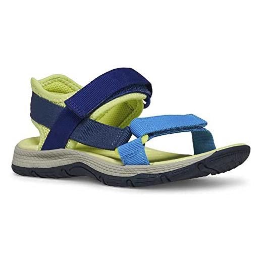 Merrell kahuna web, sandalo sportivo, blu navy lime, 36 eu