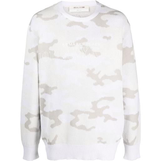 1017 ALYX 9SM maglione con stampa camouflage - bianco