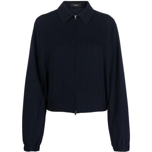 Theory giacca-camicia con zip - blu