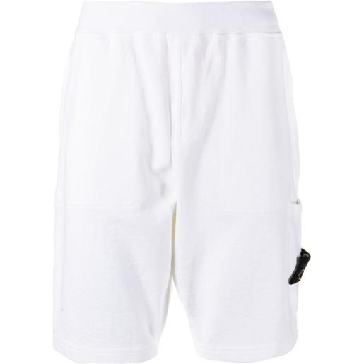 Stone Island shorts con applicazione - bianco