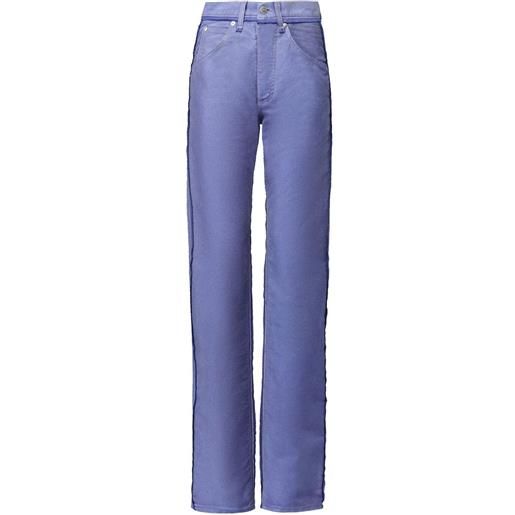 Maison Margiela jeans dritti con effetto vissuto - blu