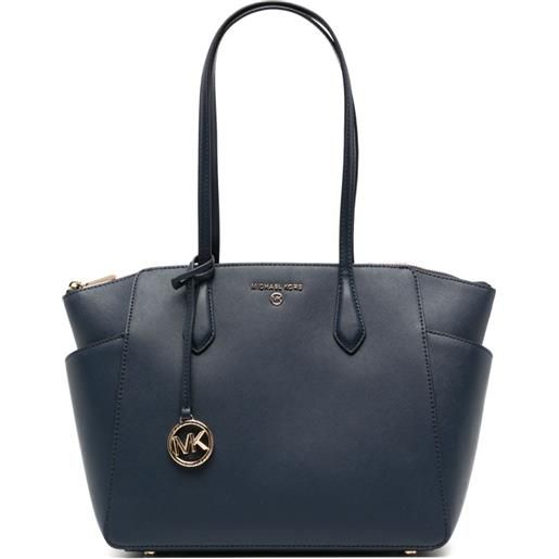 Michael Michael Kors borsa tote marilyn in pelle - blu