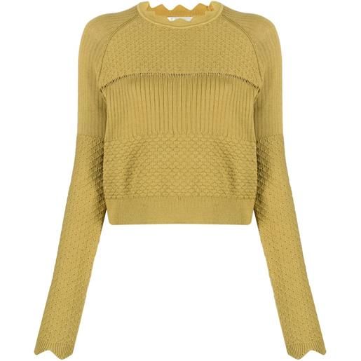 Victoria Beckham maglione con inserti - giallo