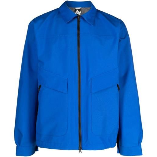 GR10K giacca-camicia con zip - blu