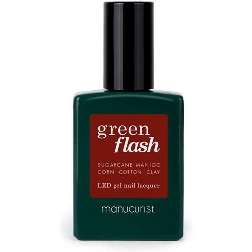 Manucurist green flash - smalto semipermanente 15ml smalto effetto gel dark pansy