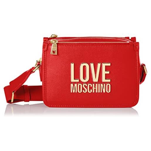 Love Moschino jc4111pp1gli0, borsa a spalla, donna, rosso, taglia unica