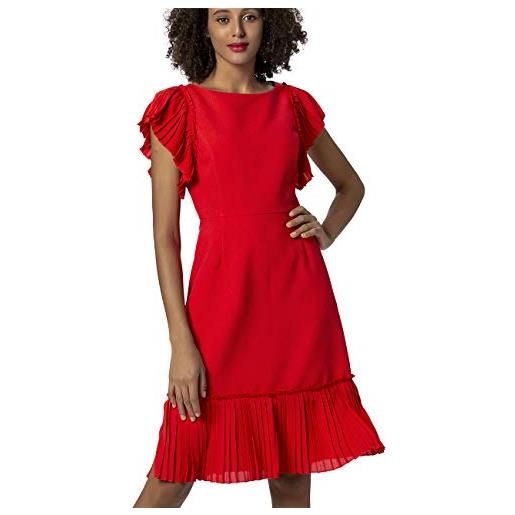 APART Fashion dress with volants vestito, rosso (rot rot), 48 (taglia unica: 42) donna