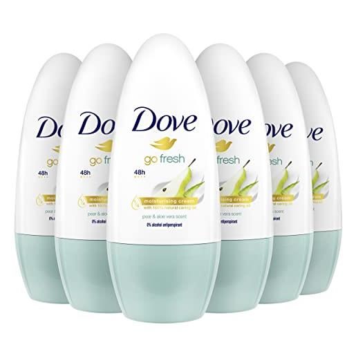 Dove go fresh - deodorante antitraspirante roll-on con pera e aloe, 0,35 kg