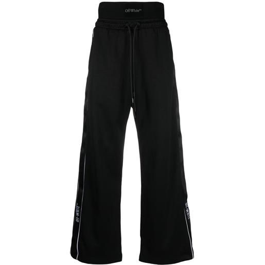 Off-White pantaloni sportivi con righe - nero