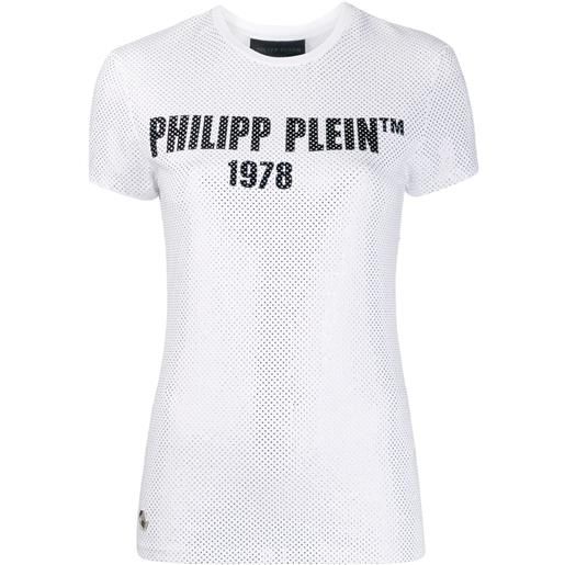 Philipp Plein t-shirt con borchie tm - bianco