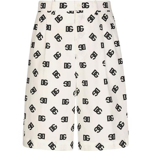 Dolce & Gabbana shorts con monogramma dg - bianco