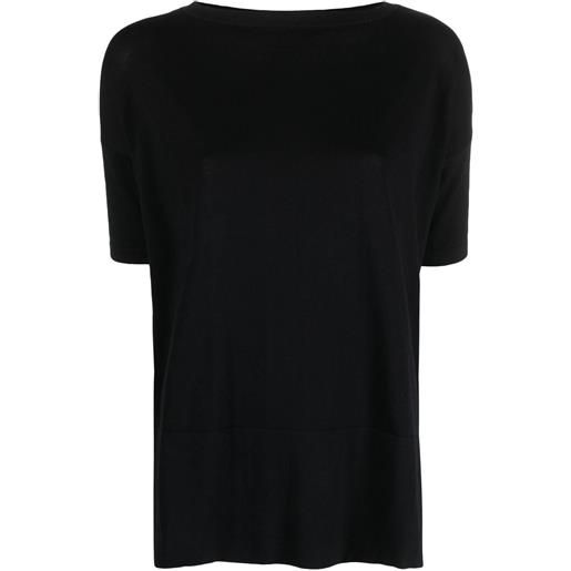 Wild Cashmere t-shirt con maniche corte - nero