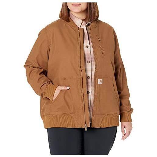 Carhartt, giacca rugged flex® in cotone canvas, relaxed fit donna, Carhartt® brown, l