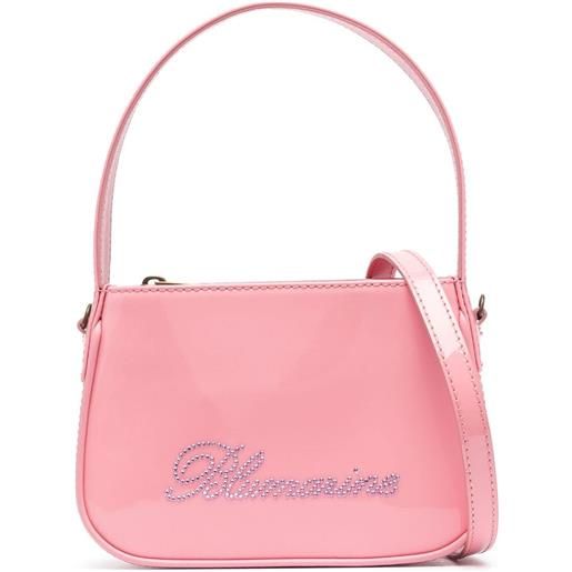 Blumarine borsa tote con logo mini - rosa