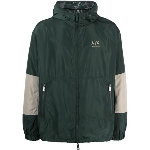 Armani Exchange giacca con cappuccio - verde