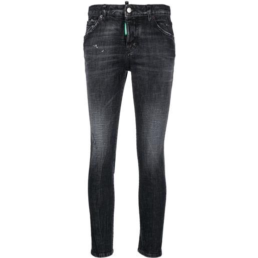 Dsquared2 jeans skinny crop - nero