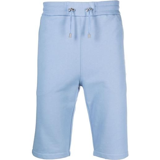 Balmain shorts sportivi con stampa - blu