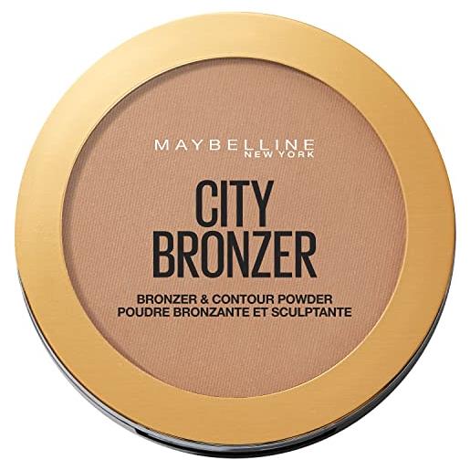 Maybelline new york terra city bronze, con burro di cacao e pigmenti soffici, effetto pelle baciata dal sole, per un look naturale, 300 deep cool