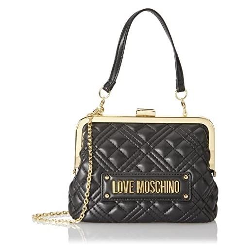 Love Moschino jc4011pp1gla0, borsa a spalla, donna, nero, taglia unica